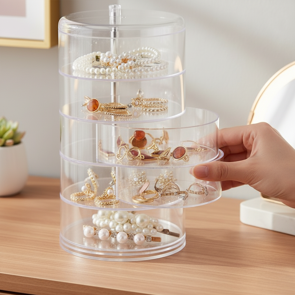 Joyero Acrílico Redondo 5 Niveles