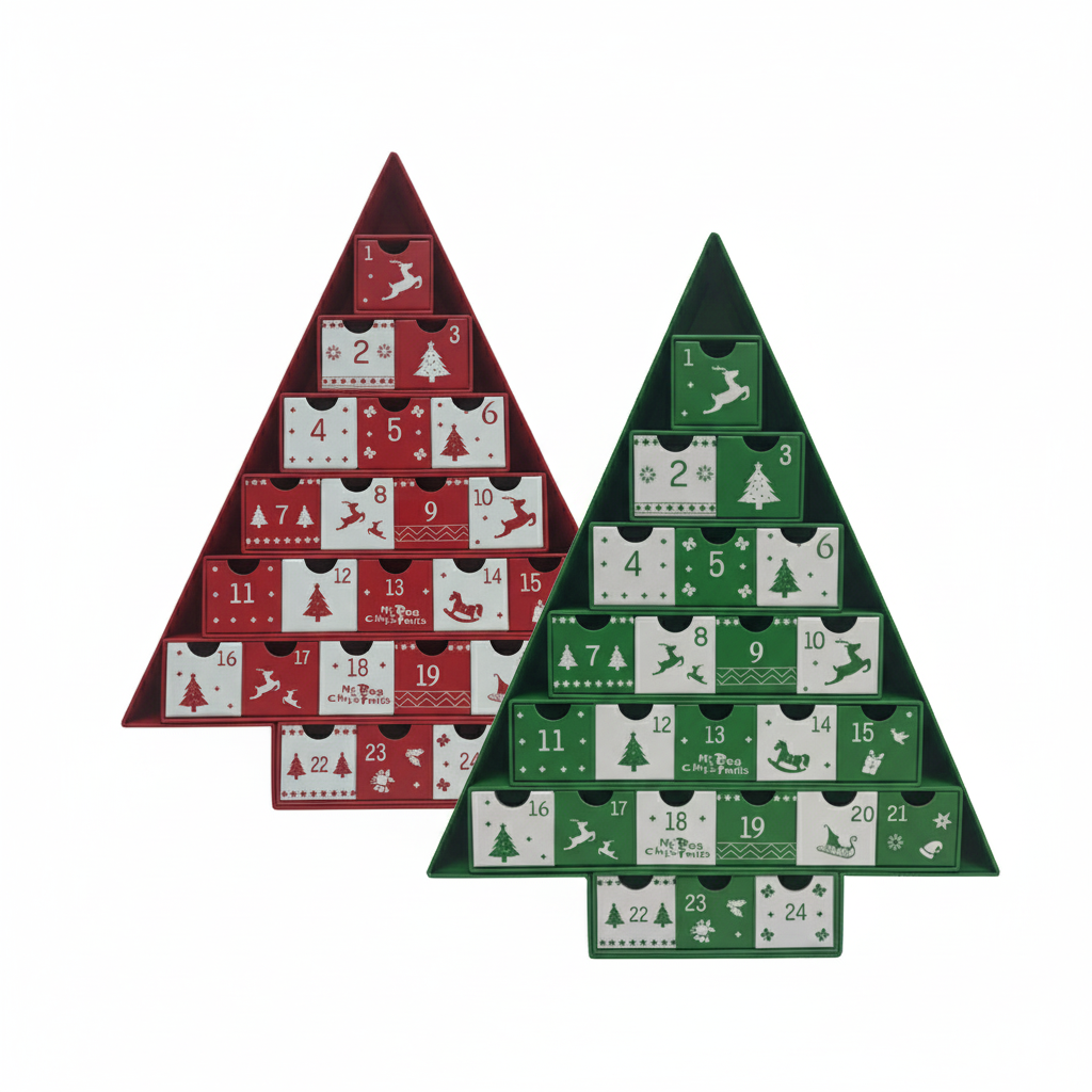 Calendario de Adviento Arbol Navideño - Rojo