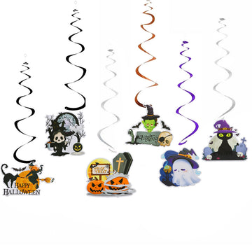 Colgante espiral de Halloween animado