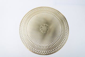 Set x5 Individuales Redondo Dorado