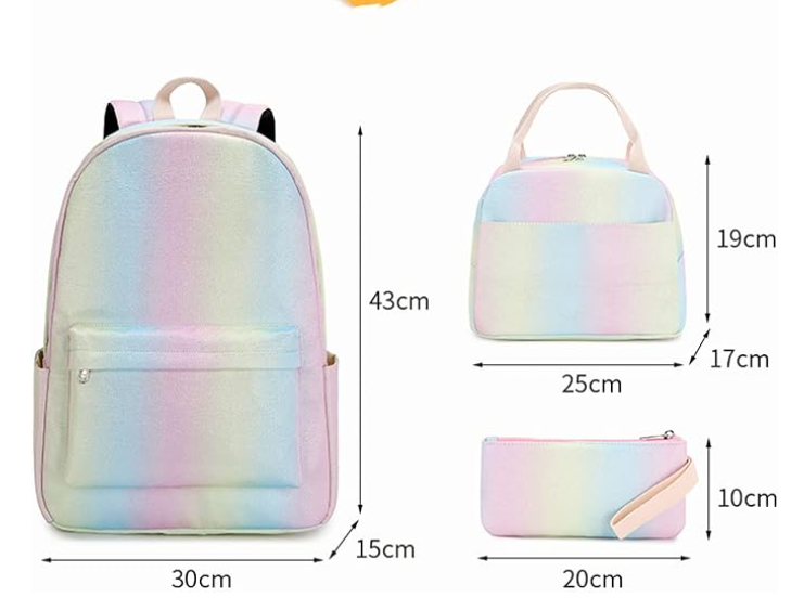 Set Mochila, Lonchera y Neceser Cielo Boreal