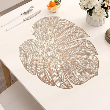 Set x6 Individuales Hojas Dorada