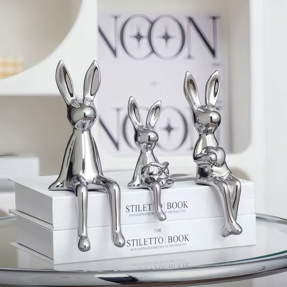 Adorno Familia Rabbit Silver