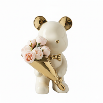 Adorno Oso Sosteniendo Ramo