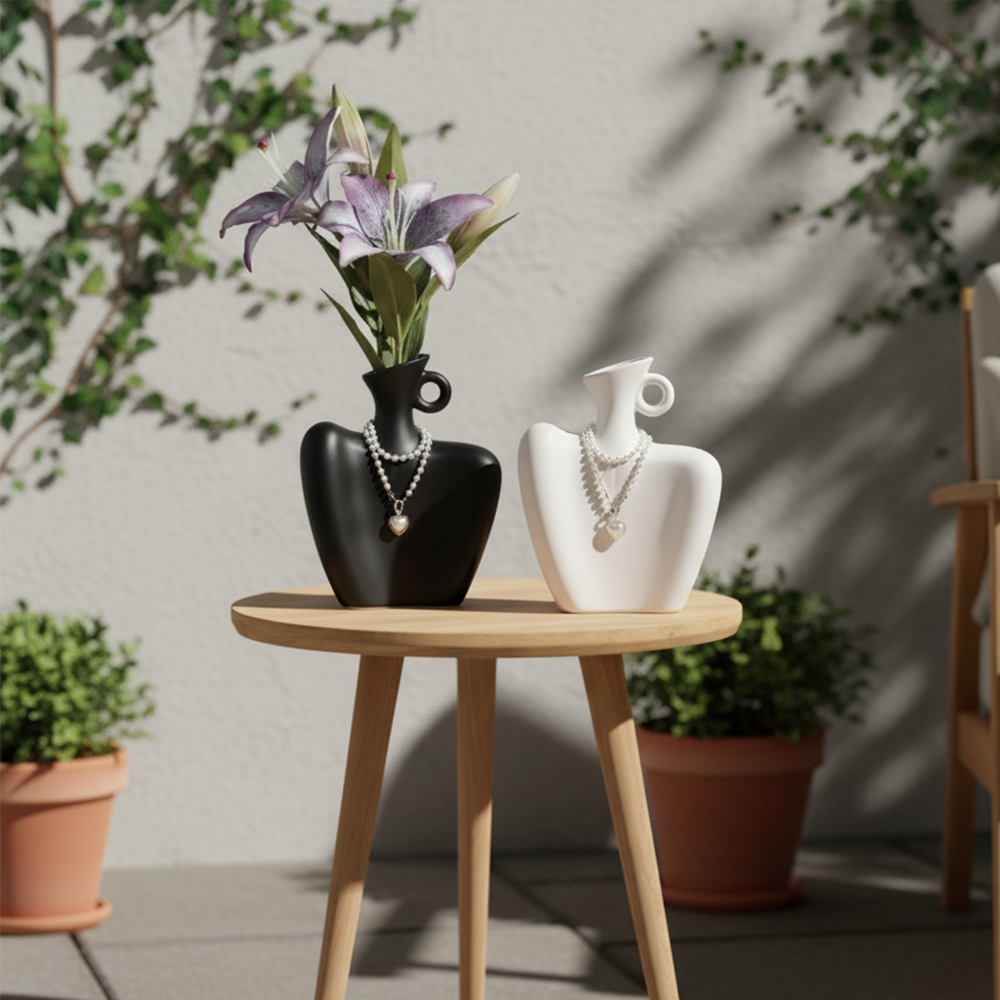 Florero Con Diseño de Hombro