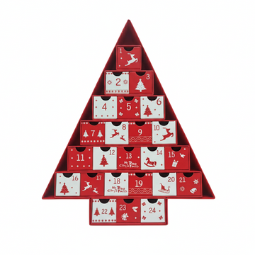 Calendario de Adviento Arbol Navideño - Rojo