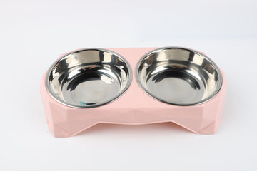 Plato Doble para Mascota Pasteles