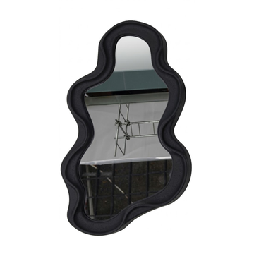 Espejo de Pared Ondulado Negro