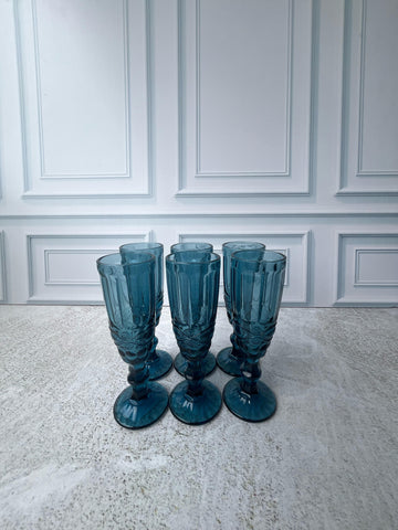 Set x6 Copa de vidrio Rayas Largo 160ml