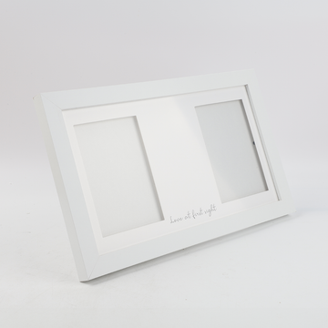 Marco de Fotos Horizontal para 2 Fotos Blanco