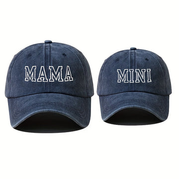 Set de Gorros Mamá y Mini Blue
