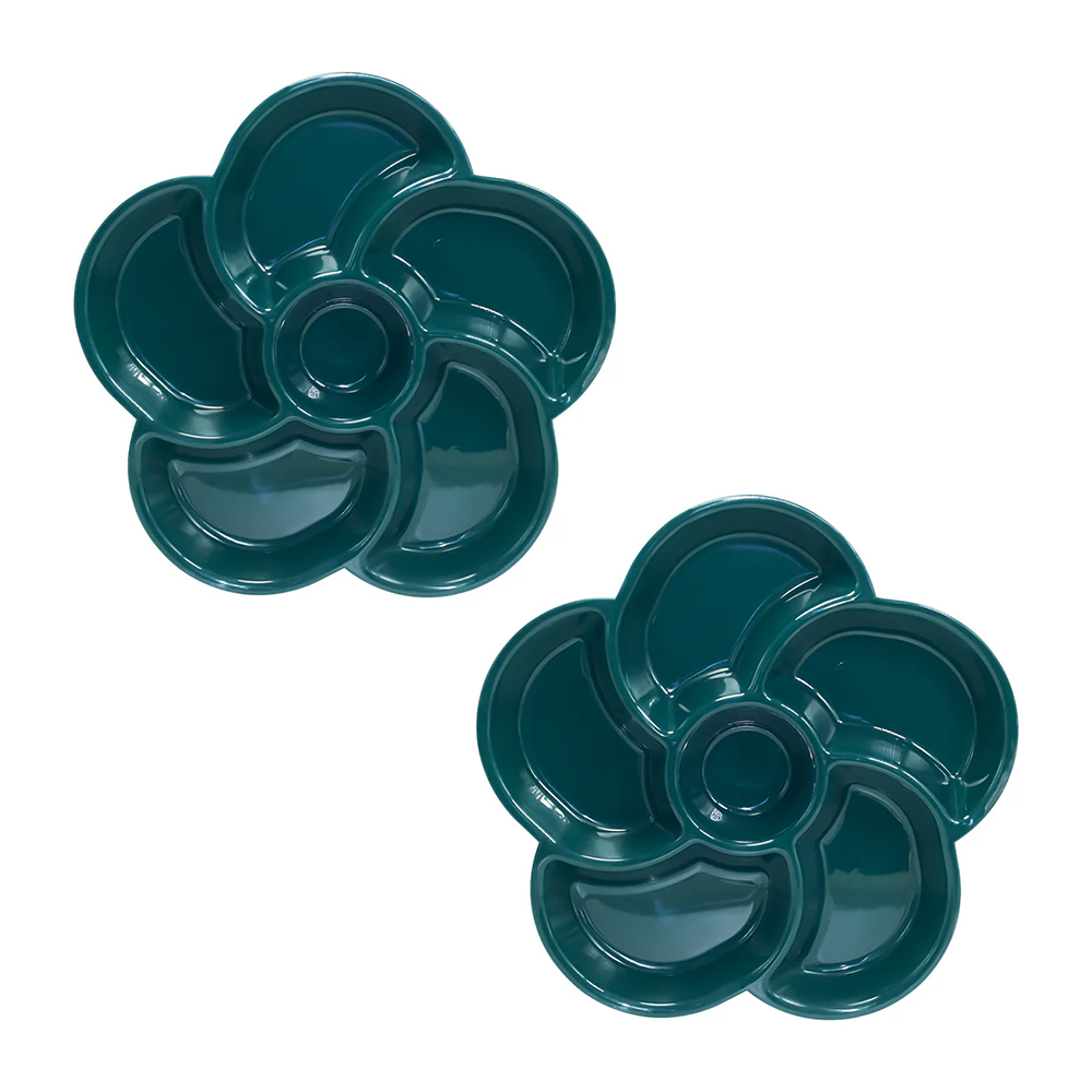 Set x2 Bandejas para Piqueos - Verde Oscuro