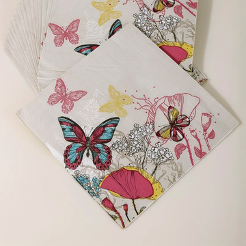 Pack x3 Servilletas de Mariposas