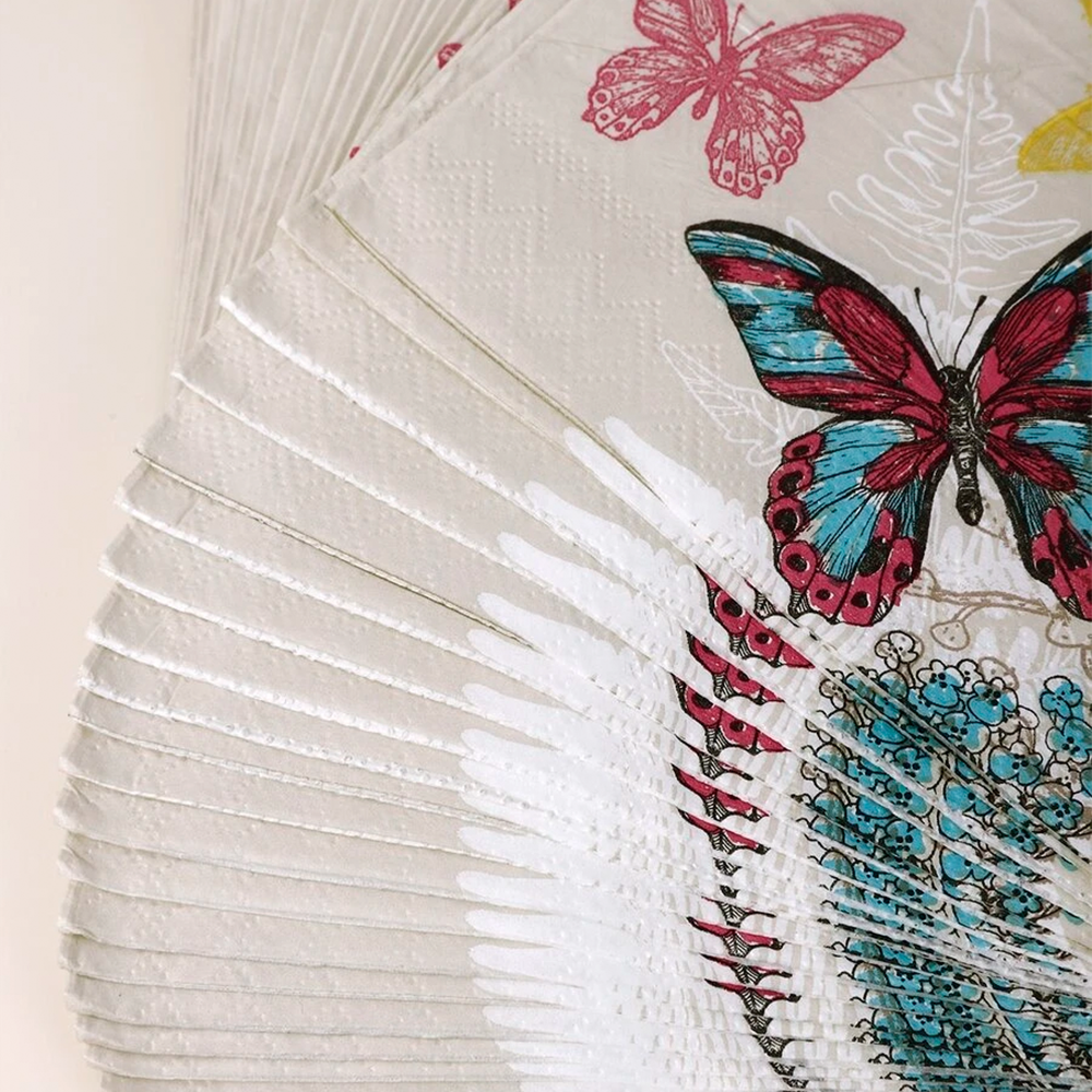 Pack x3 Servilletas de Mariposas