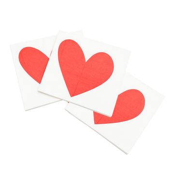 Pack x3 Servilletas de Corazón