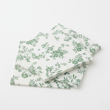 Pack x3 Servilletas de Flores Verdes