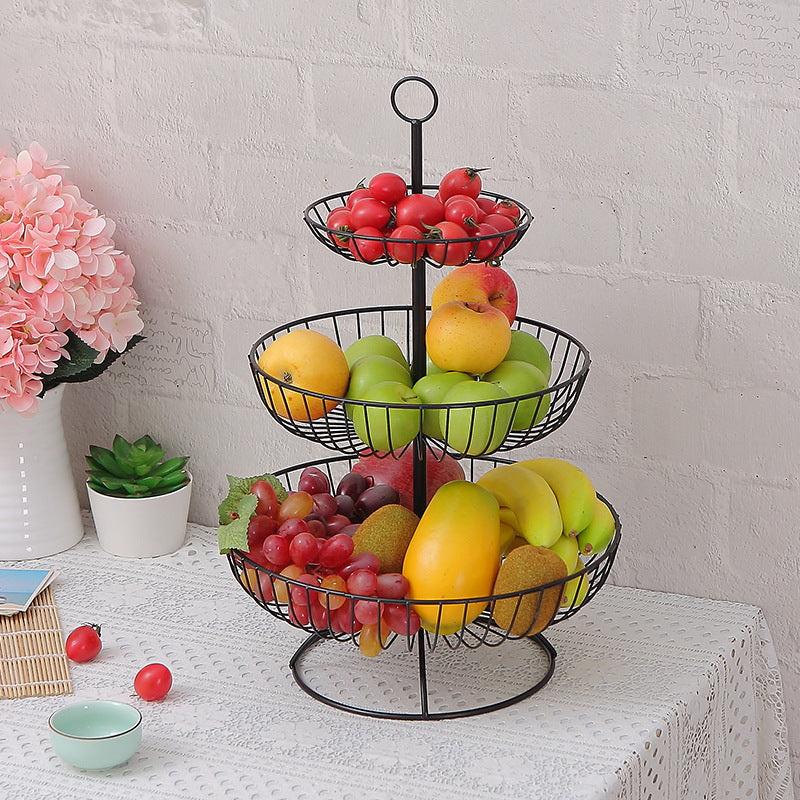 Cesta de Frutas de 3 Niveles