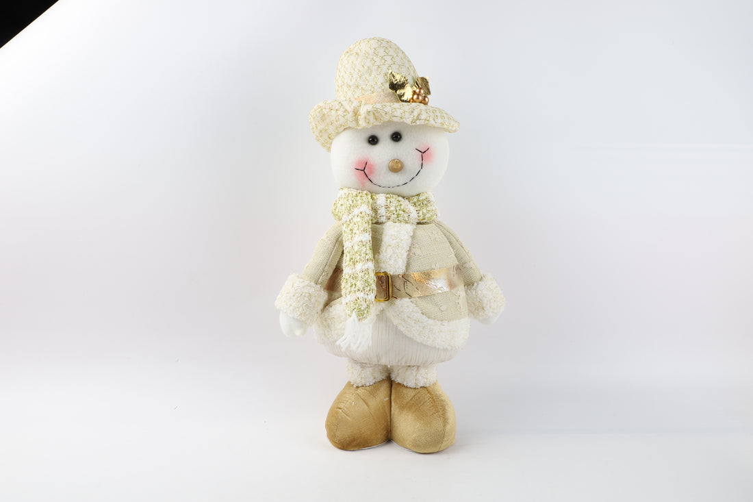 Muñeco Hombre Nieve Retractil Gold