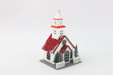 Casita con Torre Navideña Colgante
