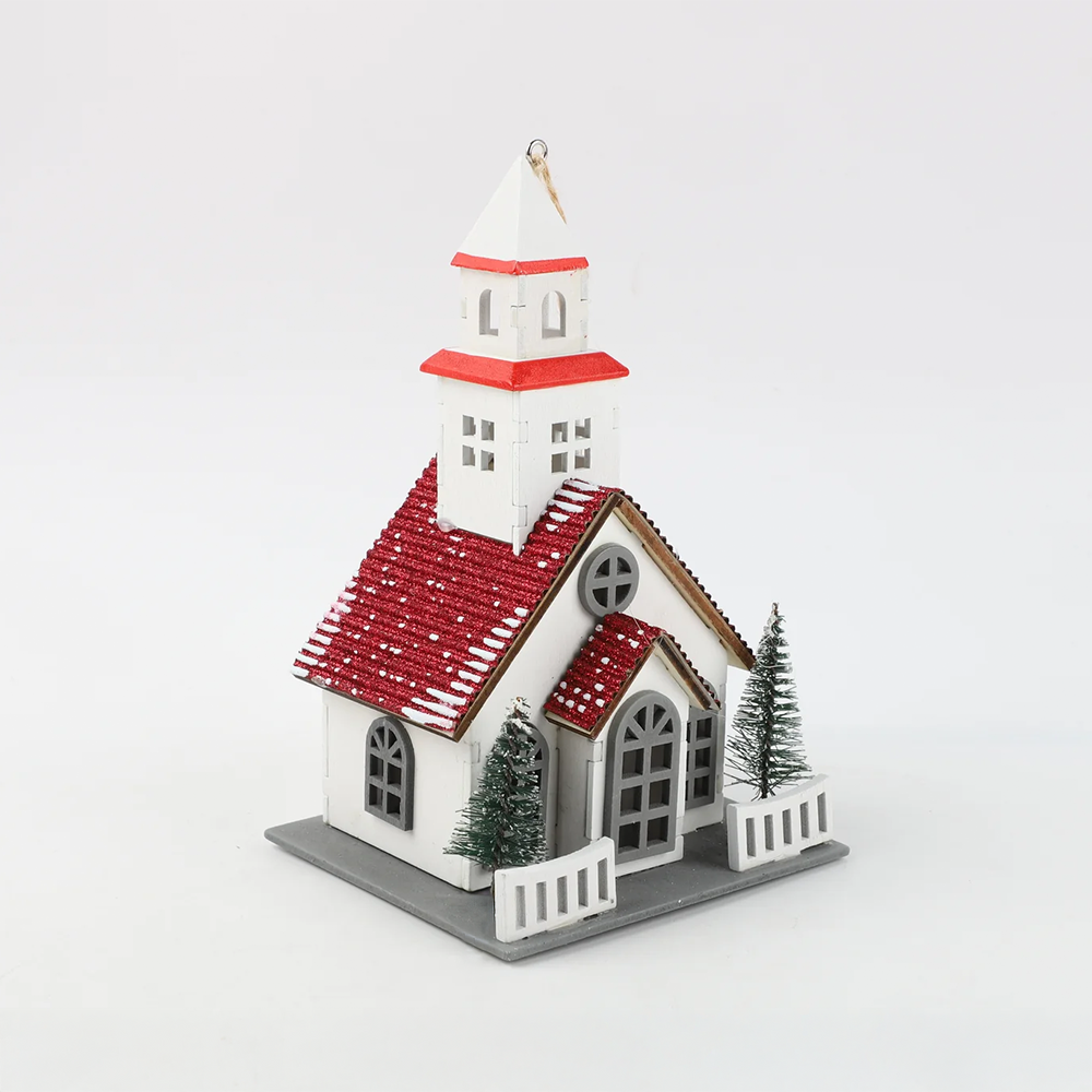 Casita con Torre Navideña Colgante
