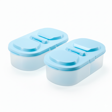 Set x2 Taper Doble Compartimiento - Celeste