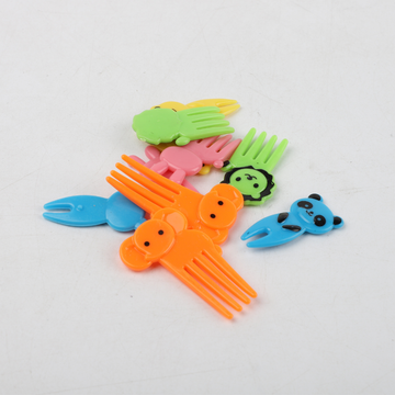 Set De 10 Tenedores De Fruta Animalitos Leon