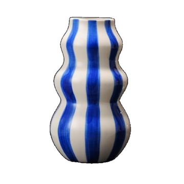 Jarrón de Cerámica con Rayas