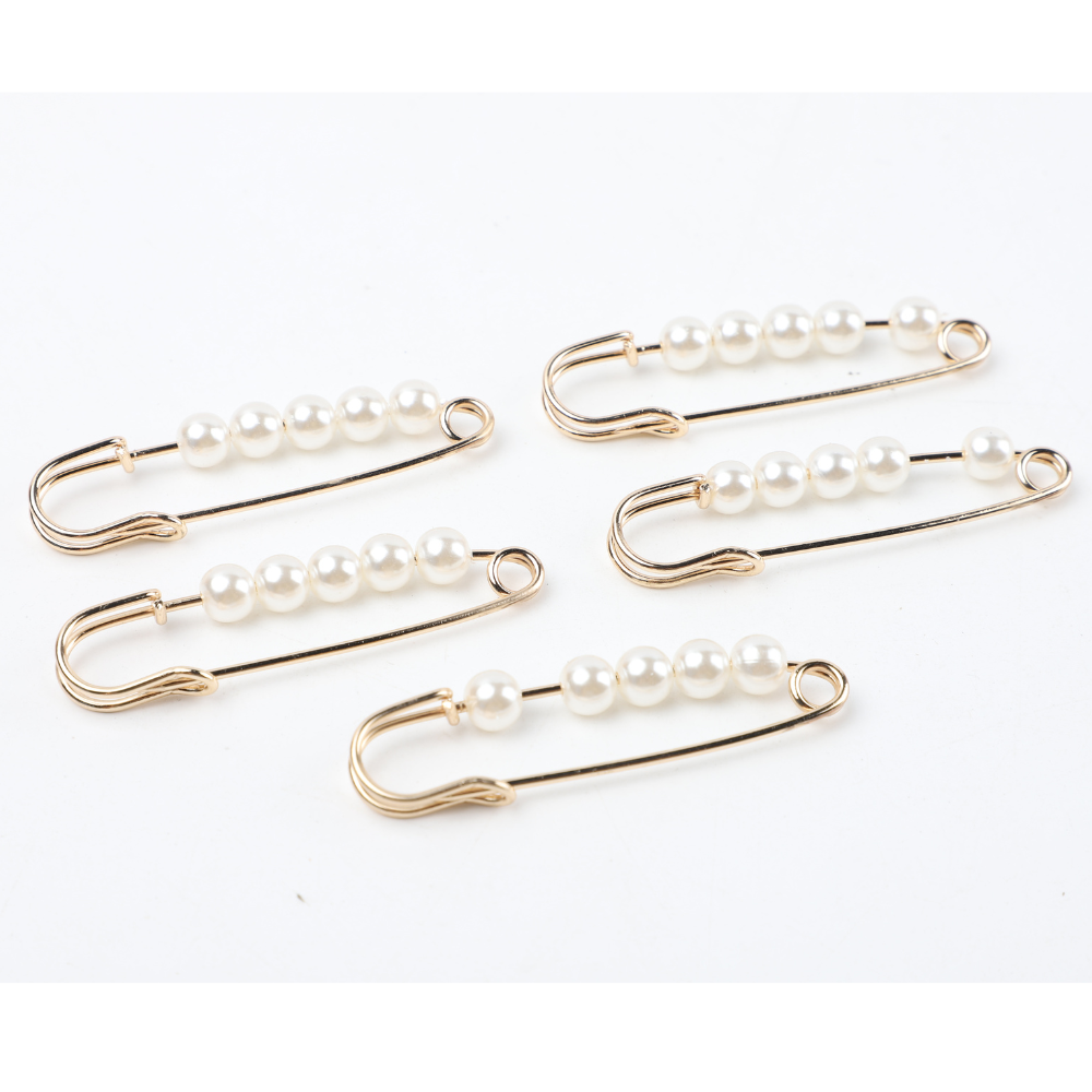 Set x5 Pines Para Ropa Detalle Perlas