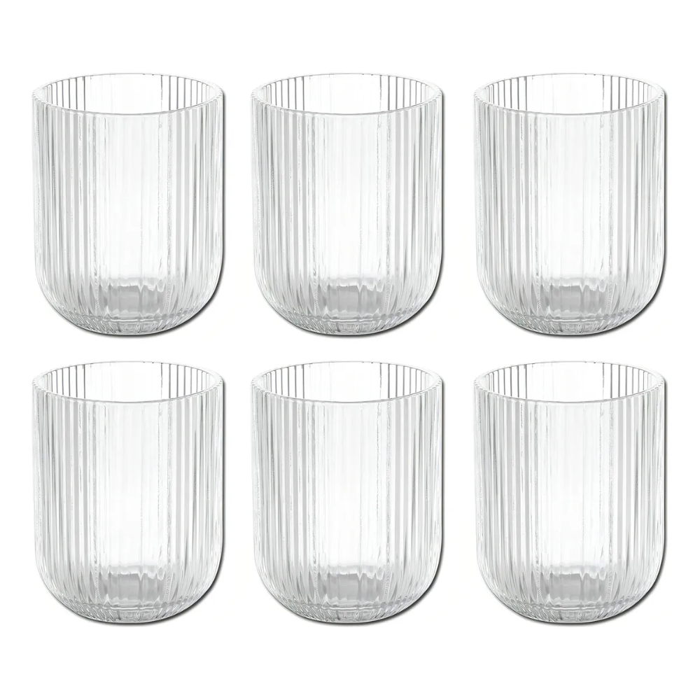 Juego de 6 Vasos de Vidrio 256 ml