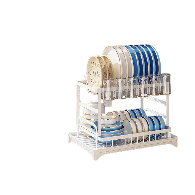 Escurridor de Platos Blanco 2 Niveles