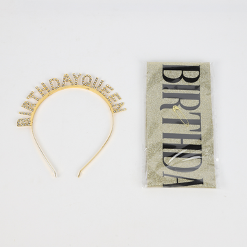 Kit Birthday Queen Vincha y Cinto