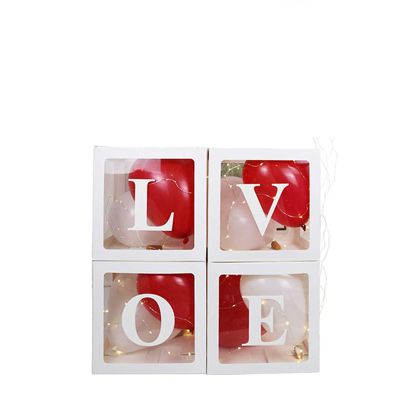 Juego de 4 Cajas Decorativas 'Love'