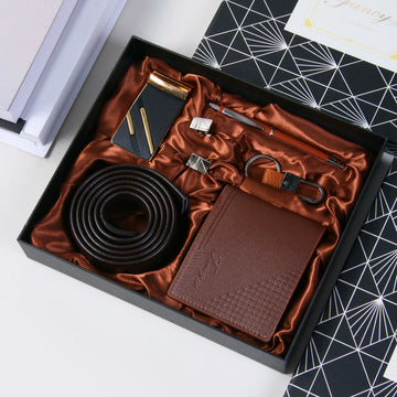 Set de accesorios línea ejecutiva marrón