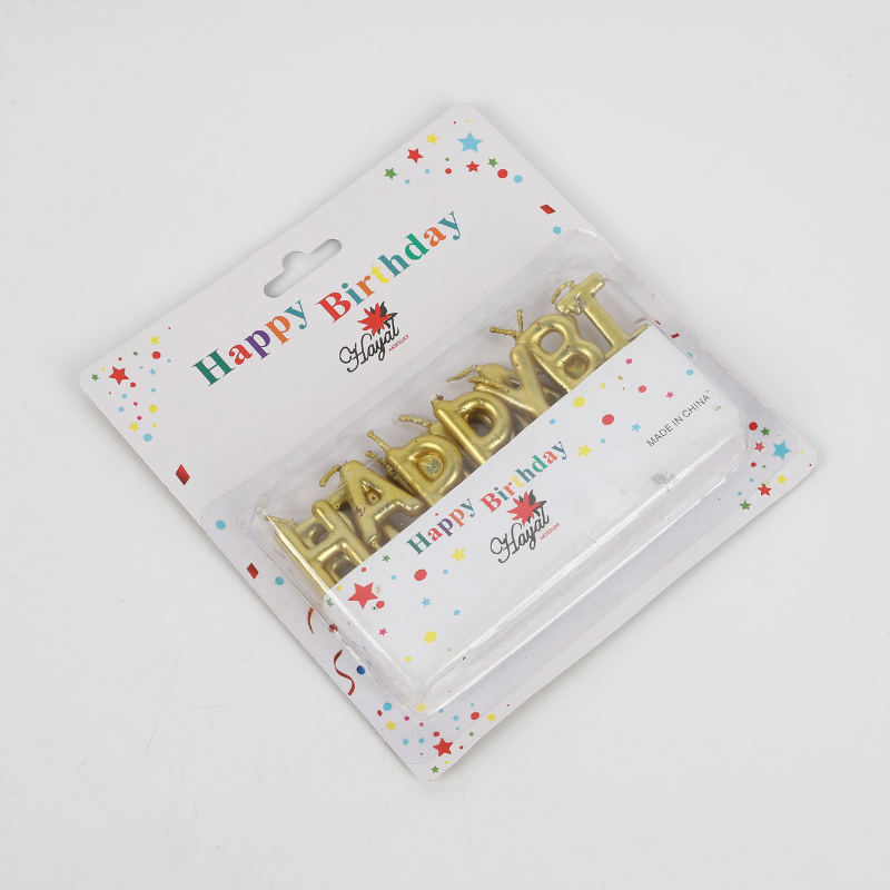 Pack Velas Doradas 'Happy Birthday'