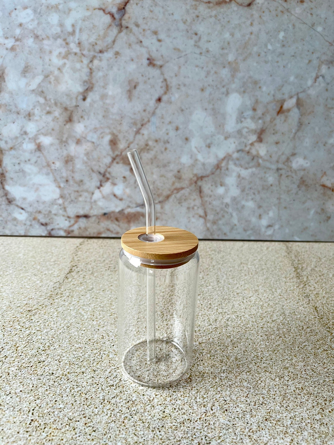 Vaso con tapa de bambú 350ml