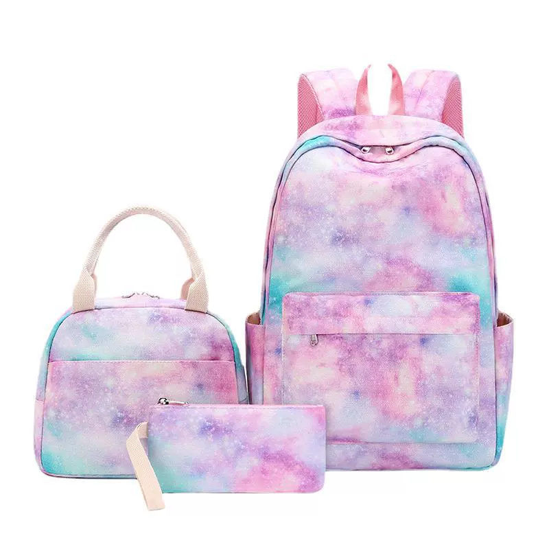 Set Mochila, Lonchera y Neceser Cielo Pastel