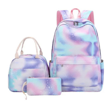 Set Mochila, Lonchera y Neceser Cielo de Colores