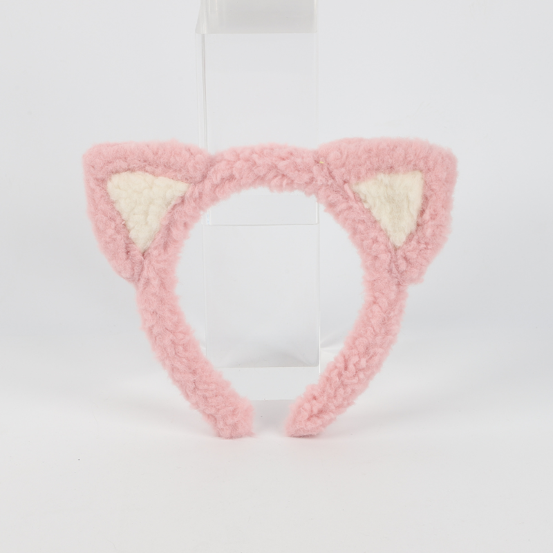 Vincha de Orejitas de Gato Rosado