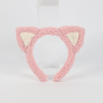 Vincha de Orejitas de Gato Rosado