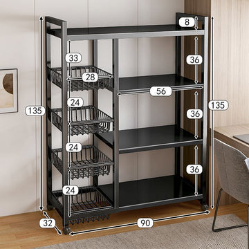 Estante 135 cm Negro