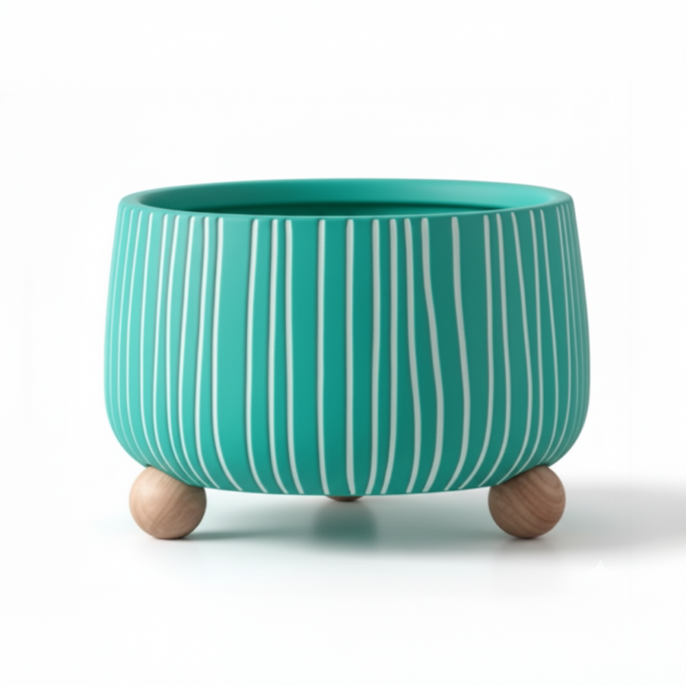 Florero de Cerámica Redondo Patitas Ancho