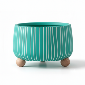 Florero de Cerámica Redondo Patitas Ancho