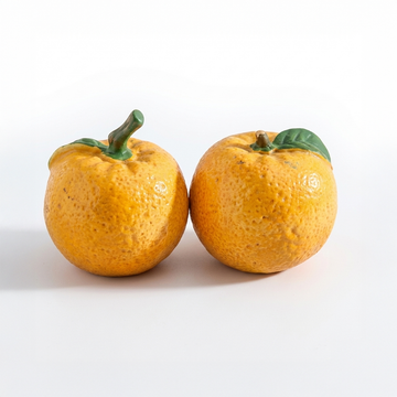 Adorno Par De Naranjas De Ceramica