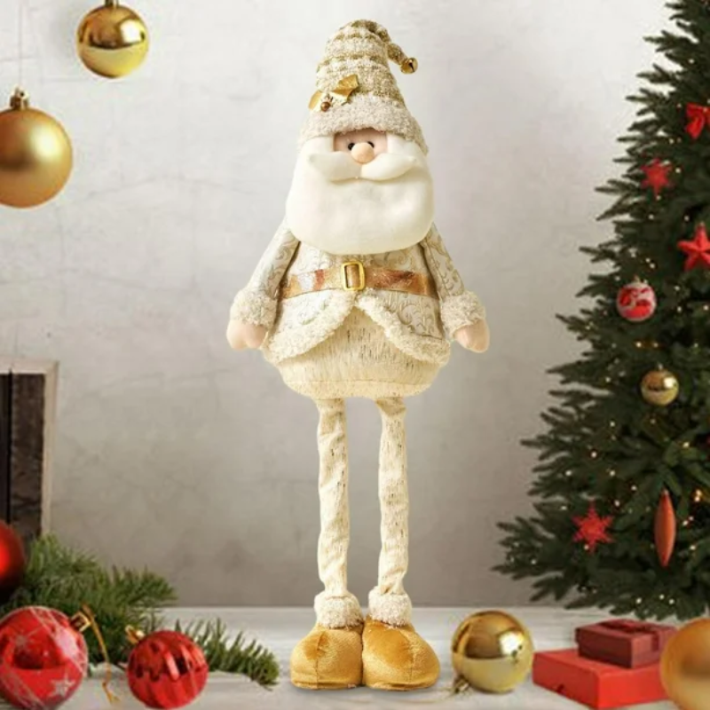 Muñeco Papa Noel Retractil Gold