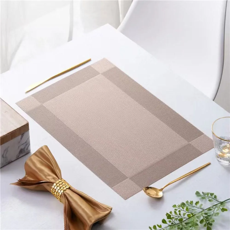 Set x10 Individuales Rectangular Marron