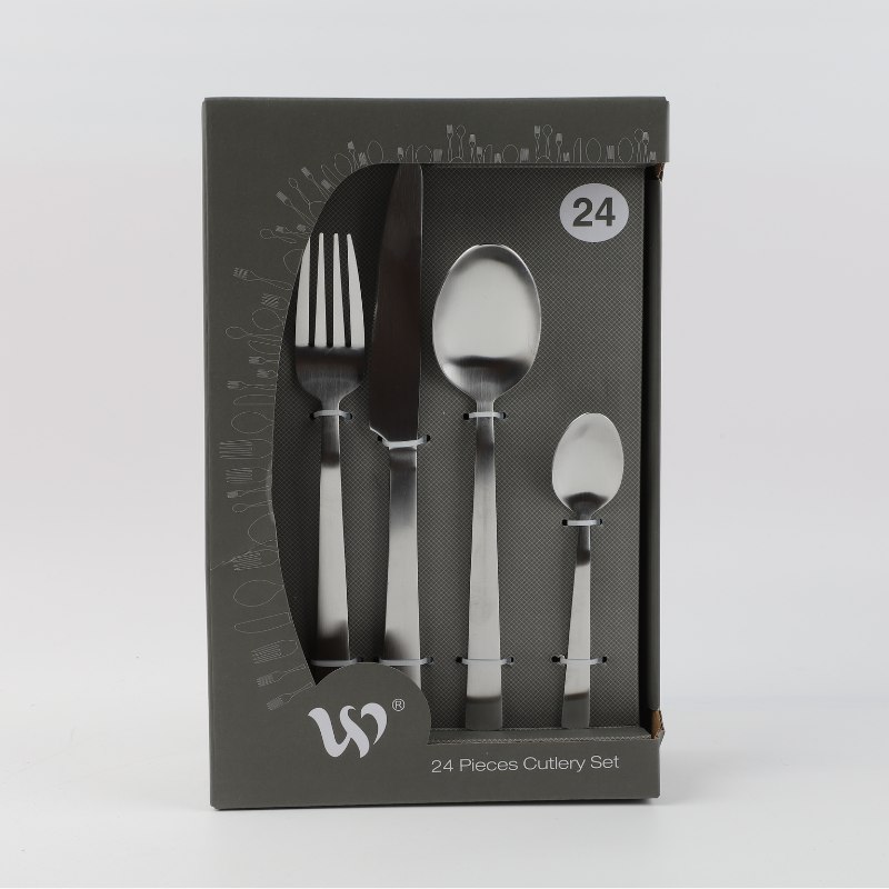 Juego de Cubiertos 24 Piezas Mango Liso