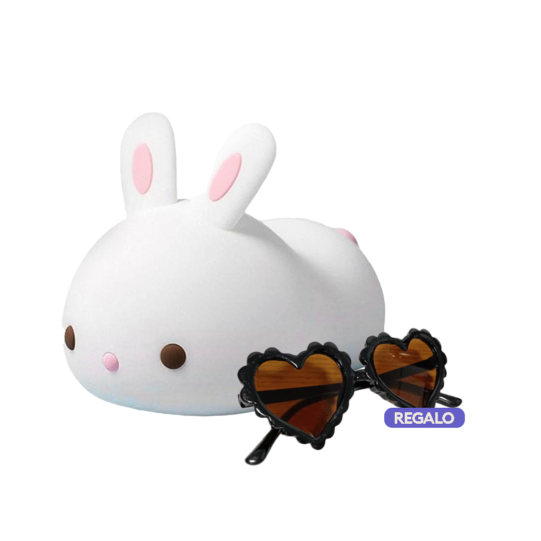 Lámpara de Conejo + Regalo: Lentes de Corazones