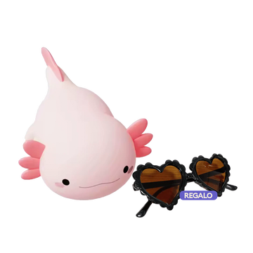 Lámpara de Ajolote + Regalo: Lentes de Corazones