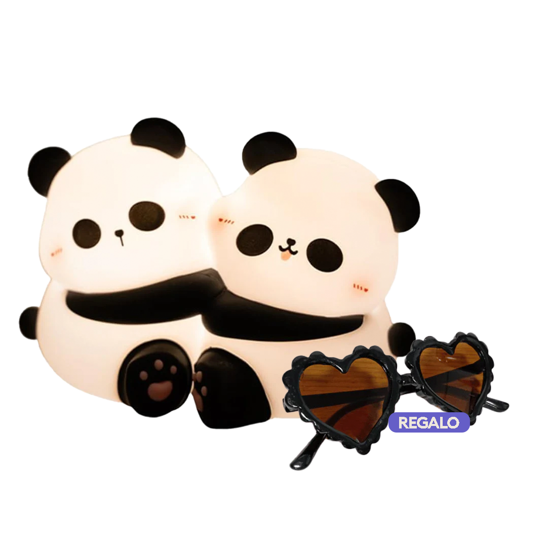 Lámpara de Panda + Regalo: Lentes de Corazones