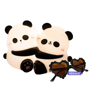 Lámpara de Panda + Regalo: Lentes de Corazones